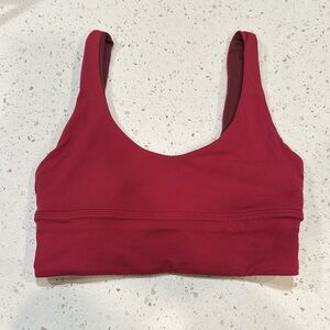 Lululemon Athletica Red Sports Bra with Wide Straps